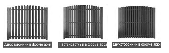 Забор из металлического штакетника ALUZINC